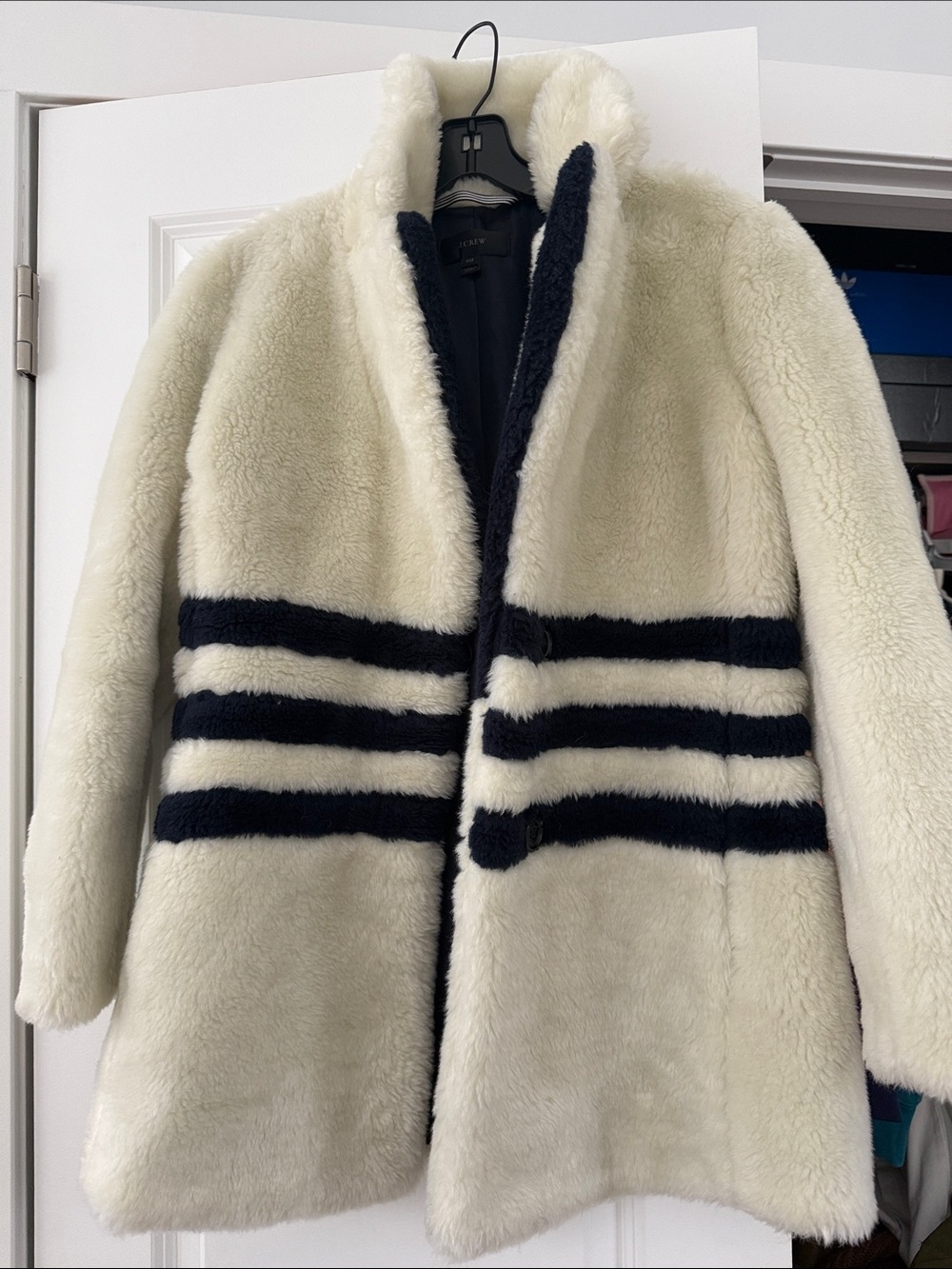 Jcrew faux fur oversized fit coat